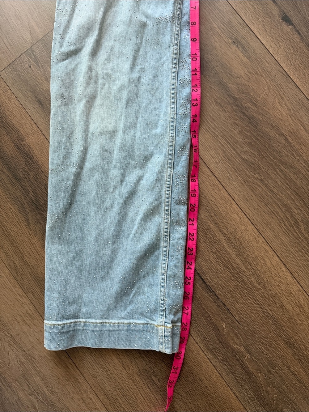 Anthropologie Maeve Collette Full Length Sparkle Jeans- size 26 - Picture 7 of 11